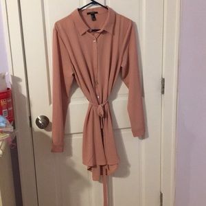 Forever 21 belted buttoned down dress